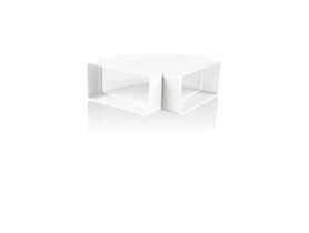 Kolanko poziome 90 stopni 110x54 mm białe VENTS