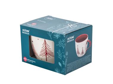 Zdjęcie: Kubek choinka czerwona 460 ml z dekoracją na uchu ALTOM DESIGN