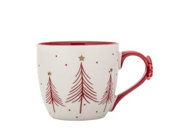 Zdjęcie: Kubek choinka czerwona 460 ml z dekoracją na uchu ALTOM DESIGN
