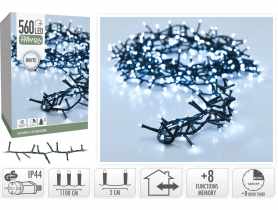 Łańcuch świetlny sznurowy 11 m 560 led biały KOOPMAN