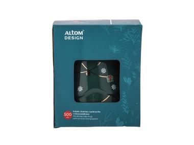 Zdjęcie: Kubek choinka zielona 500 ml z pokrywką i mieszadełkiem ALTOM DESIGN