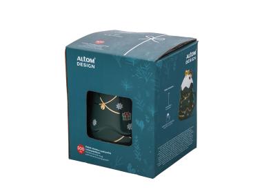 Zdjęcie: Kubek choinka zielona 500 ml z pokrywką i mieszadełkiem ALTOM DESIGN