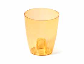 Doniczka Coubi pomarańczowy transparentny 16 cm PROSPERPLAST