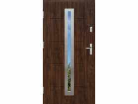 Drzwi zewnętrzne stalowo-drewniane Disting Nicolo 04 Orzech 90 cm lewe KR CENTER