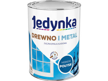 Zdjęcie: Emalia olejno-alkidowa drewno i metal niebieski 0,9 L połysk JEDYNKA