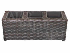 Doniczka balkonowo-ogrodowa potrójna wenge 48x18x18 cm PATIO