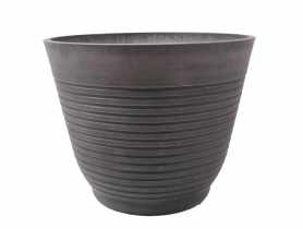 Donica z kompozytu 38x38x30 cm duża szara TIN TOURS