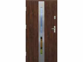 Drzwi zewnętrzne stalowo-drewniane Disting Otello 12 Orzech 90 cm lewe KR CENTER