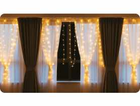 Kurtyna świąteczna LED 3x2 m barwa ciepła VOLTENO