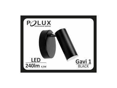 Zdjęcie: Kinkiet LED Gavi  4.5 W czarny POLUX