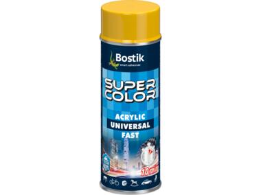 Zdjęcie: Lakier akrylowy ogólnego zastosowania Super Color Acrylic Universal Fast żółty 400 ml BOSTIK