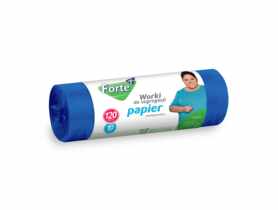 Worki na śmieci LDPE zawiązywane do segregacji papier 120 L - 10 szt. FORTE+