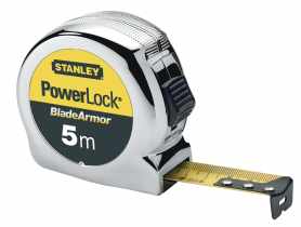 Miara stalowa Powerlock B/A 8 m x 25 mm obudowa chromowana STANLEY