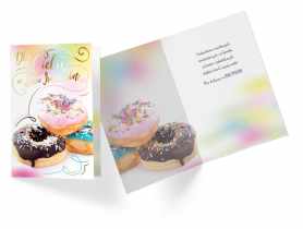 Karnet PR-247 Imieniny - pączki KUKARTKA