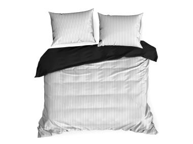Zdjęcie: Komplet pościeli Raya 160x200 cm,70x80 cm - 2 szt. biało-czarna EUROFIRANY