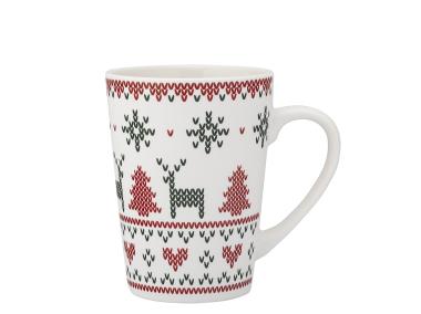 Zdjęcie: Kubek stożek wysoki 540 ml dekoracja scandi B ALTOM DESIGN