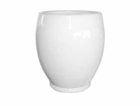 Donica ceramiczna 25x23 cm mrozoodporna biała CERMAX
