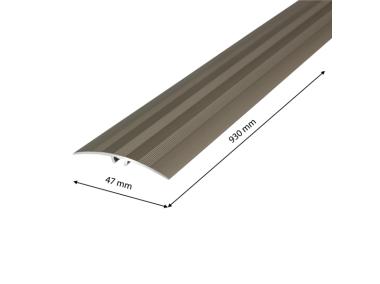 Zdjęcie: Listwa ochronna aluminium wcisk z ryflem 47 mm 0,93 m szampan CEZAR