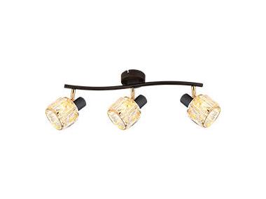 Zdjęcie: Lampa sufitowa listwa Dubai 3x40 W E14 czarny złoty CANDELLUX