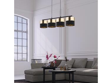 Zdjęcie: Lampa wisząca Hilton black/gold 4 x E27 4342 TK LIGHTING