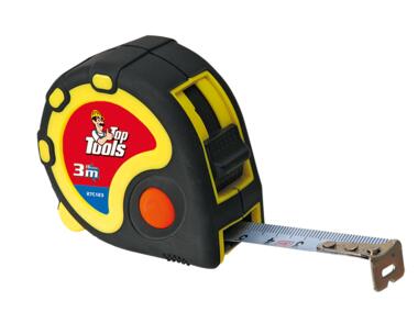 Zdjęcie: Miara zwijana stalowa 3 m x 16 mm TOP TOOLS