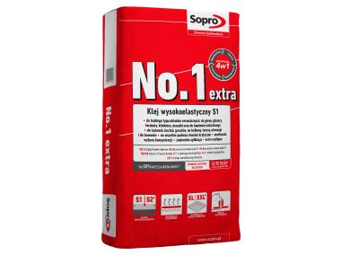 Zdjęcie: Zaprawa klejowa odkształcalna S1 NO.1 400 Extra 22,5 kg SOPRO