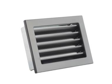 Zdjęcie: Kratka Ventlab KRVZS240x170-ML.CZ z żaluzją stałą czarna DARCO