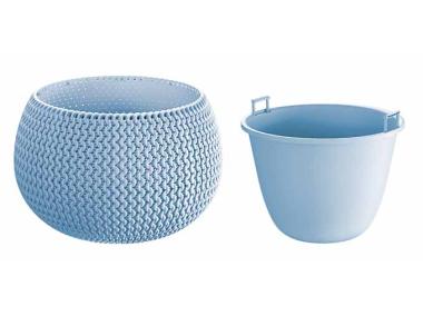 Zdjęcie: Doniczka Splofy Bowl lodowy szary 29 cm PROSPERPLAST