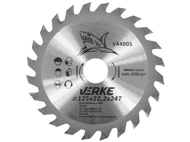 Zdjęcie: Tarcza widiowa 125 mm x 22,2 mm 24T VERKE