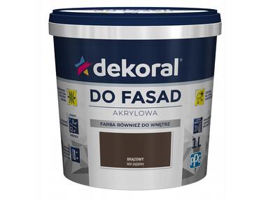 Zdjęcie: Farba fasadowa brązowa 5 L Polinit DEKORAL