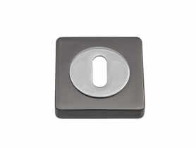 Szyld dolny PLT-24Z kwadratowy na klucz chrom+satyna grafitowa GAMET BASIC LINE