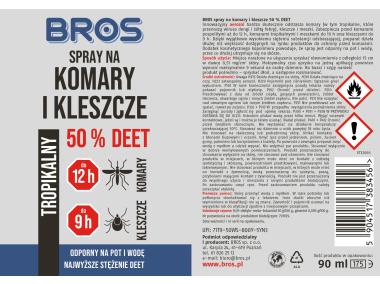 Zdjęcie: Spray na komary i kleszcze 90 ml BROS
