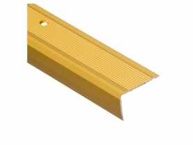 Profil schodowy ryflowany 40x25 mm - 1 m złoty CEZAR