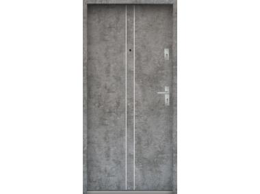 Zdjęcie: Drzwi wejściowe do mieszkań Bastion A-38 Beton srebrny 80 cm (NW) lewe ODP KR CENTER