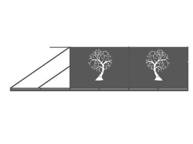 Zdjęcie: Brama przesuwna Nela 4,00 m, 1,50 m, stal ocynk+RAL7016 struktura lewa POLBRAM