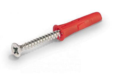 Zdjęcie: Zestaw kołków uniwersalnych UNO 5x24 mm 6x28 mm 8x32 mm z wkrętami i hakami 144 elementy RAWLPLUG