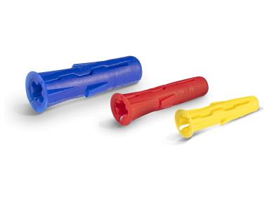 Zdjęcie: Zestaw kołków uniwersalnych UNO 5x24 mm 6x28 mm 8x32 mm z wkrętami i hakami 144 elementy RAWLPLUG