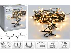 Łańcuch świetlny 24 m 320 led ciepły biały KOOPMAN