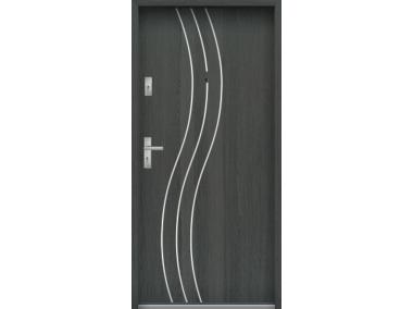 Zdjęcie: Drzwi wejściowe do mieszkań Bastion R-60 Grafit 80 cm prawe OSP KR CENTER