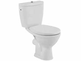 Kompakt Wc Lazur odpływ poziomy 3/6 L deska wolnoopadająca miękka PP SANITEC