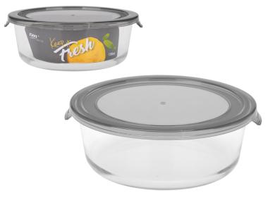 Zdjęcie: Pojemnik ze szkła żaroodpornego Keep It Fresh 1300 ml okrągły 81461 grey RAVI