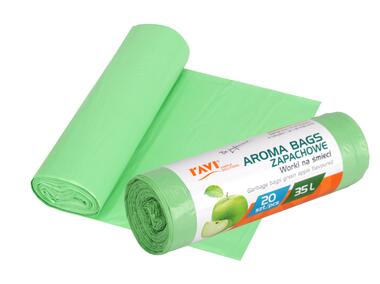 Zdjęcie: Worki na śmieci Aroma Bags zielone jabłuszko 35 L - 20 szt. SIMPLE SOLUTIONS
