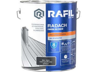 Zdjęcie: Farba na dach Radach szary grafitowy RAL7024 10L RAFIL