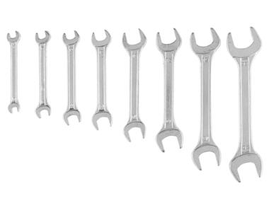 Zdjęcie: Klucze płaskie dwustronne 6-22 mm, zestaw 8 sztuk TOP TOOLS