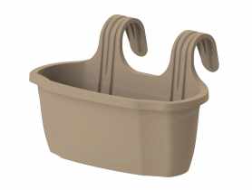 Doniczka balkonowa z uchwytem Nizza mokka VERDENIA