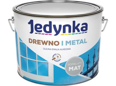 Zdjęcie: Emalia olejno-alkidowa drewno i metal popielaty 10 L mat JEDYNKA