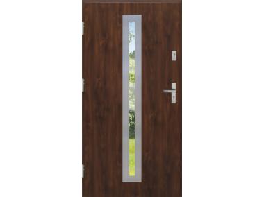 Zdjęcie: Drzwi zewnętrzne stalowo-drewniane Disting Otello 04 Orzech 80 cm lewe KR CENTER