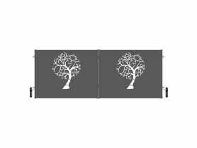 Brama dwuskrzydłowa Nela 4,00 m, 1,50 m, stal ocynk+RAL7016 struktura z automatem POLBRAM