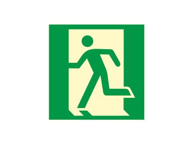 Zdjęcie: Oznaczenie "Drzwi ewakuacyjne w lewo" 15x15 cm METRO