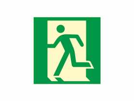 Oznaczenie "Drzwi ewakuacyjne w lewo" 15x15 cm METRO